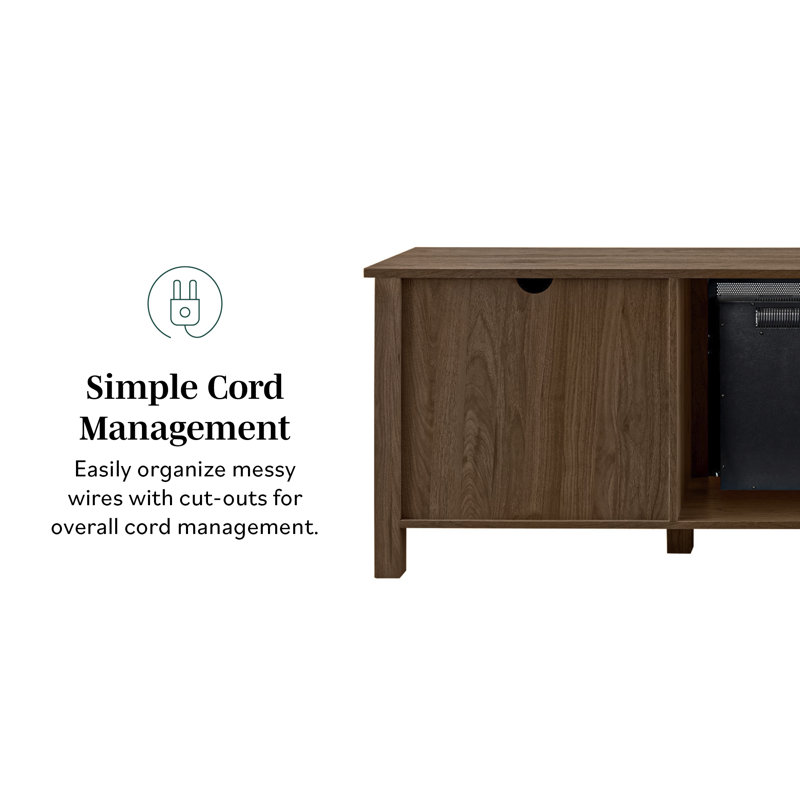 Charlton Home® Dake TV Stand for TVs up to 78" with Electric Fireplace